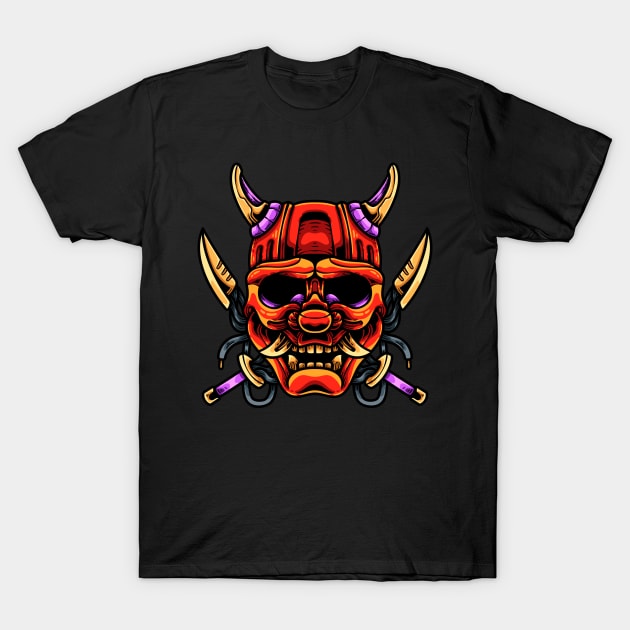 Cyber Oni T-Shirt by andhiika